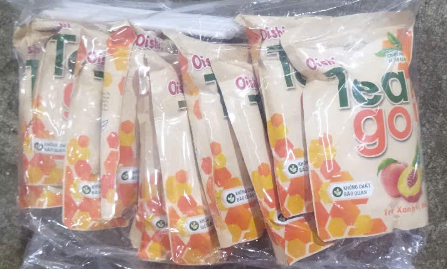 BỊCH TRÀ XANH VỊ ĐÀO Teago 180ml (10 gói)